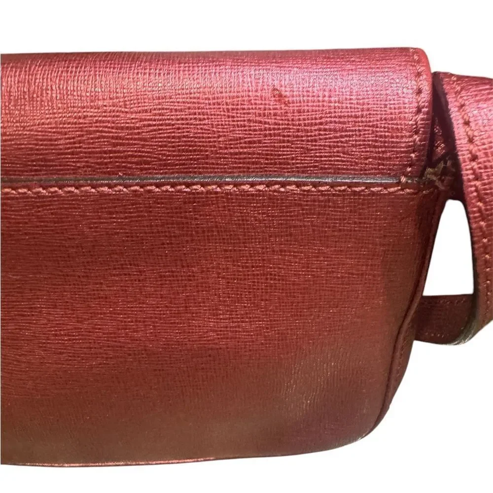 FENDI Metallic Pink Saffiano Leather Chameleon Messenger Mini Crossbody Bag